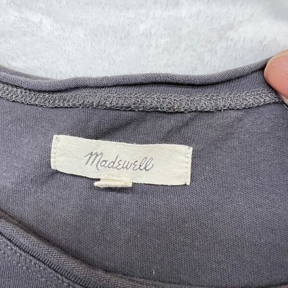 Marine Layer Madewell Loft Bundle of 3 Short Sleeve Shirts Women's XS Gray White - Picture 9 of 12